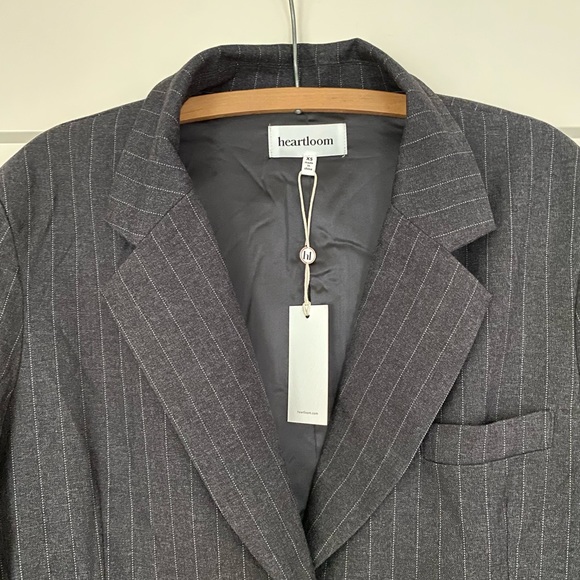 NWT pinstripe gray blazer - Picture 3 of 7